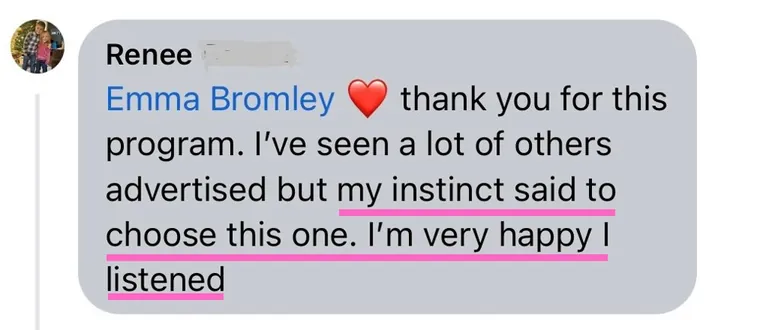 Message: I've seen a lot of others advertised but my instinct said to choose this one. I'm very happy I listened.