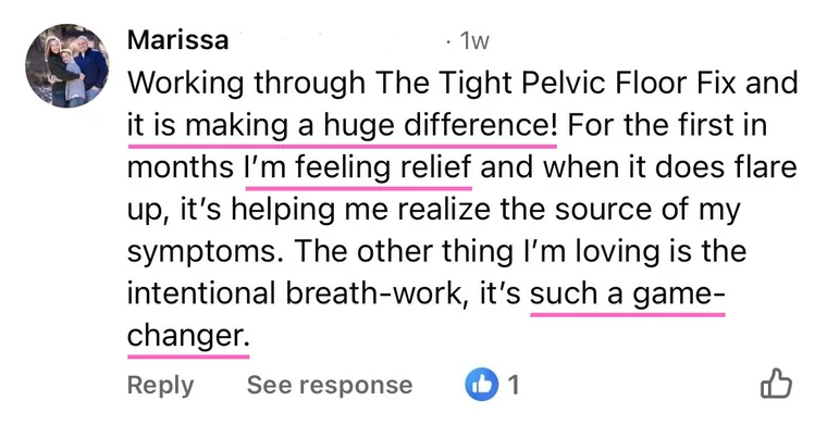 Message from Marissa about the Tight Pelvic Floor Fix