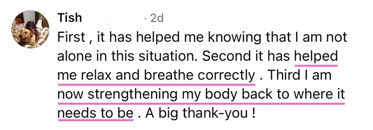 Message from Tish about the Tight Pelvic Floor Fix